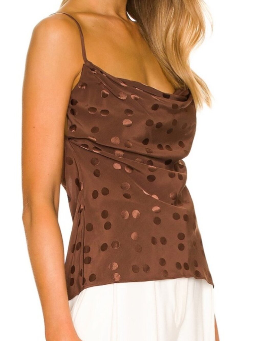 LPA Brown Polka Dot Camisole - Size Small NWOT